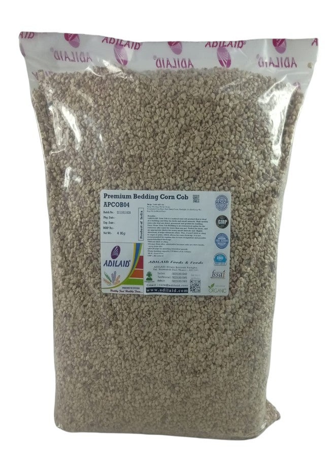 ADILAID Premium Bedding for Hamster, Mice, Gerbil, Rabbit and Guinea Pig Dry Corn Cob (4 Kg) - Image 1